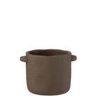 J - Line Pot Gustave Cement Dark Brown Large - Hometerior - J - Line by Jolipa - 