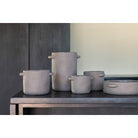 J - Line Pot Gustave Cement Dark Brown Large - Hometerior - J - Line by Jolipa - 